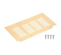 QUARKZMAN Cubierta de Rejillas de Ventilación, 1 Pieza 200 X 100mm Cubierta de Rejilla de Ventilación de Malla de Aleación de Aluminio, Rejilla de Ventilación Rectangular con Lamas(Dorado)