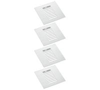 QUARKZMAN Cubierta de Rejillas de Ventilación, 4 Piezas 80mm x 80mm - Cubierta de Rejilla de Ventilación de Malla de Aleación de Aluminio, Rejilla de Ventilación Rectangular (Plata)