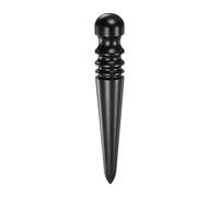 QUARKZMAN Cuero Borde Bruñidor Herramienta 140mm Negro Ébano Madera 4 Ranuras Redondo Madera Borde Pulido Más Cuero Bruñido para Pulidos Bordes del cuero
