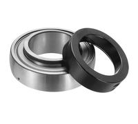 QUARKZMAN Cuscinetto A Sfera Insert SA211 Diametro Interno 2.2" Con Collare Di Bloccaggio Eccentrico In Acciaio Cromato (GCR15) (Senza Manutenzione)