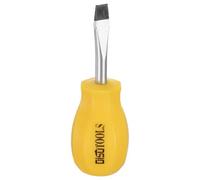 QUARKZMAN Destornillador de punta plana corta SL6 Stubby magnético Destornilladores de cabeza plana CR-V Pequeño destornillador de bolsillo para reparaciones de bricolaje, amarillo