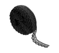 QUARKZMAN Encaje Decorativo, 5 Yardas 1/2 Pulgada Cintas De Encaje Vintage Para DIY Costura Manualidades Decoración De Regalos Bodas Diademas Negro