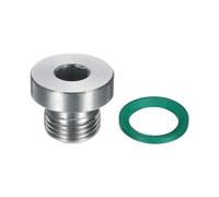 QUARKZMAN Enchufe De Tubería Con Cabeza Hexagonal Interna G1/8 Universal En Acero Inoxidable 304 Con Junta Tórica Verde Para Cerrar Extremos De Tuberías O Reemplazar Drenajes