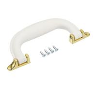 QUARKZMAN Equipaje Asas, 155 mm/6,1 pulgadas PU Cuero Pull Asa Maleta Estuche Reemplazo Asas con Tornillos para Maletín Maleta Caja-Herramientas, Blanco