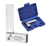 QUARKZMAN Escuadra De Maquinista 2.48" x 1.57" x 0.37" Escuadra De Ingeniero De Acero Al Carbono Para Carpintería De Precisión Regla De Ángulo Recto De 90 Grados Con Base Ancha