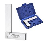 QUARKZMAN Escuadra De Maquinista 3.94" x 2.48" x 0.45" Acero Al Carbono Escuadra De Ingeniero Precisión En Carpintería Regla De Ángulo Recto 90 Grados Con Base Ancha Para Trazado