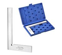 QUARKZMAN Escuadra De Maquinista 7.87" x 4.92" x 0.28" Escuadra De Ingeniero De Acero Al Carbono Para Carpintería De Precisión Regla De Ángulo Recto De 90 Grados Con Base Ancha