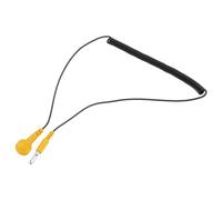 QUARKZMAN ESD Tierra Conexión Cable 180 cm/71 Pulgadas Largo, Antiestático Tierra Cable Linterna Punta + Hebilla para Eliminar Conductor Electrostático, Paquete de 1 (Negro+Amarillo)
