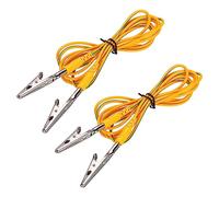 QUARKZMAN ESD Tierra Conexión Cable Cordón con Cocodrilo Clip 1,8 m/71" Largo Amarillo Antiestático Tierra Conexión Alambre Cable Clip para Eliminar Conductor Electrostática, Paquete de 2