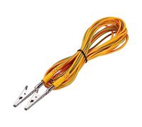 QUARKZMAN ESD Tierra Conexión Cable Cordón con Cocodrilo Clip 5m/197" Largo Amarillo Tierra Antiestático Alambre Cable Clip para Eliminar Conductor Electrostática