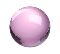 QUARKZMAN Esfera De Cristal Redonda 60mm / 2.4" Bola De Cristal Sólida De Vidrio Para Decoración Del Hogar Adorno Regalo Artesanía Feng Shui Adivinación Decoración De Fuente Rosa
