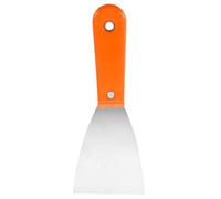 QUARKZMAN Espátula de Acero al Carbono de 3" con Mango de Plástico para Esparcir agramasa en Seco para Paredes de Papel Tapiz, Raspado de Pintura, Naranja