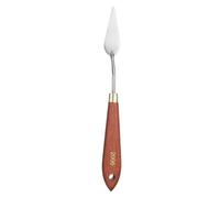 QUARKZMAN Espátula De Pintura 2.17" X 0.75" Hoja De Acero Inoxidable En Forma De Lágrima 8.27" Longitud Espátula De Pintura Con Mango De Madera De Haya Y Agujero Para Óleo, Rojo/Plateado