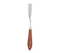 QUARKZMAN Espátula De Pintura 2.76" x 0.67" Hoja De Acero Inoxidable En Forma De Lágrima 8.66" Longitud Espátula De Pintura Con Agujero Mango De Madera De Haya Para Óleo, Rojo/Plateado