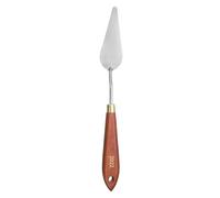 QUARKZMAN Espátula De Pintura 3.23" x 1.14" Hoja De Acero Inoxidable En Forma De Lágrima 9.45" Longitud Espátula De Pintura Con Mango De Madera De Haya Y Agujero Para Óleo, Rojo/Plateado