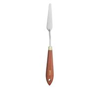 QUARKZMAN Espátula Pintura Herramienta Arte 8 cm X 1.7 cm Hoja Acero Inoxidable En Forma Lágrima 23.5 cm Longitud Espátula Pintura Con Mango Madera Haya Para Óleo, Rojo/Plateado
