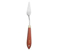 QUARKZMAN Espátula Pintura Paleta 2.64" x 0.79" Hoja Acero Inoxidable En Forma Lágrima 8.66" Longitud Espátula Pintura Con Mango Madera Haya Con Agujero Para Óleo, Rojo/Plateado