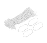 QUARKZMAN Etiqueta de Plástico para Colgar con Cordón de Cuerda de Poliéster,190 mm/7.48 Pulgadas de Longitud, 1.5 mm/0.06 Pulgadas de Diámetro, Paquete de 100, Blanco