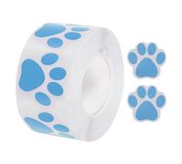 QUARKZMAN Etiquetas Adhesivas Azules de 500 Piezas con Huellas de Patas Pegatinas de 1.5" para Perros y Osos para Niños y Maestros para Manualidades y Fiestas