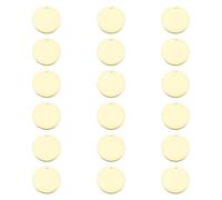 QUARKZMAN Etiquetas Redondas de Latón, 18 Pcs de 18 mm/0,7" Disco de Estampado de Latón en Blanco con Agujero para Manualidades, Colgantes Y Etiquetado de Fabricación