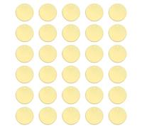 QUARKZMAN Etiquetas Redondas de Latón, 50 Unidades de 18 mm/0.7" sin Grabar, Disco de Latón con Agujero para Manualidades, Colgantes y Etiquetas