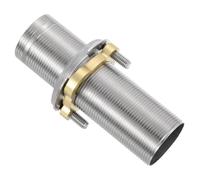 QUARKZMAN Extensión de Vástago de Montaje de Grifo 4"x 1.25" Tubo de Acero Inoxidable Extensión de Grifo Prolongador de Rosca Fija de Altura con Tuerca y Arandela