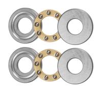 QUARKZMAN F5-12M Empuje Bola Rodamiento 5mm x 12mm x 4mm Latón con Arandelas ABEC3 2uds