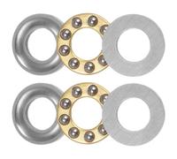 QUARKZMAN F6-12M Empuje Bola Rodamiento 6mm x 12mm x 4.5mm Latón con Arandelas ABEC3 2uds