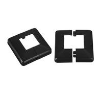 QUARKZMAN Faldón de Poste, 2 Unidades 50x50mm/2"x2" Cubierta de Base de Poste de Estilo Dividido de Plástico para Barandilla de Escalera de Valla, 113x113mm/4.4"x4.4"(L*W)(Total)