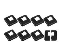 QUARKZMAN Faldón de Poste, 8 Piezas 40x40mm/1.6"x1.6" Cubierta de Base de Poste de Estilo Dividido de Plástico para Barandilla de Escalera, 100x100mm/4"x4" (en General)