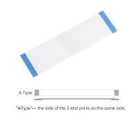 QUARKZMAN FFC FPC Cable Plano Flexible, 80 Pines Paso De 0.5mm Longitud De 150mm (Tipo A) Para LCD Impresora 3D Cámara DVD TV Laptop Audio Paquete De 10