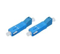 QUARKZMAN Fibra Óptico Adaptador SC/UPC Macho-LC Hembra, Modo Simple Adaptador Simplex, SC-LC UPC, para Red Internet Conector, 2uds