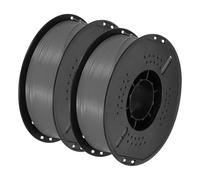 QUARKZMAN Filamento PETG Para Impresora 3D, 1.75mm 1KG Alta Precisión Antihumedad Superior Tenacidad Filamento Brillante Gris Para Impresoras 2 Pcs