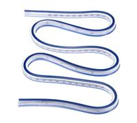 QUARKZMAN Flexible Regla 36 Pulgada 90cm Curva Regla para Ingeniería Dibujo, Diseño Gráficos, Prenda Diseño, Azul