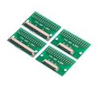 QUARKZMAN FPC FFC PCB Convertidor Tablero 30P 0.5mm en Zócalo Lado, Atrás 1.0mm, a DIP 2,54mm para LCD 3D Impresora Cámara DVD TV Paquete de 4