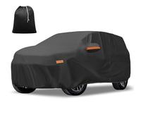 QUARKZMAN Funda 210D-PU Oxford Impermeable a Prueba de Viento Protección Solar con Cremallera en Puerta de Conductor Negro Para Jeep Grand Cherokee 2011-2023.