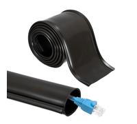 QUARKZMAN Funda para Organizar Cables De 6.6 Pies, 1.6 Pulgadas De Diámetro Interior Cubierta Flexible Protector Aislante De Encaje para Subestaciones Redes Eléctricas De Alto Voltaje Negro