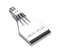 QUARKZMAN G1/4 Macho Rosca Plano Boquilla x 1uds Aluminio Aleación Plano Chorro Boquilla para Secado Parte y Polvo Soplado, [Plateado Tono]