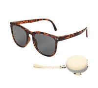 QUARKZMAN Gafas De Sol Para Mujeres Y Hombres, Modelo Plegable De PC Gafas De Sol Modernas Con Caja Original Protección Solar Para Conducir, Compras Y Tomar Fotos, Color Café Negro