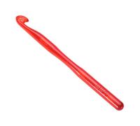 QUARKZMAN Ganchillos de Crochet de 9mm Agujas de Tejer Ergonómicas de Plástico Coloridas Transparentes para Hacer Ganchillo de Bricolaje Manta de Hilo Alfombra Tejida, Rojo