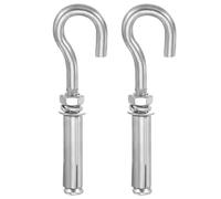 QUARKZMAN Gancho De Pared De Hormigón M8x115mm Gancho De Ojo Con Hombro De Expansión Y Copa Abierta Acero Inoxidable 304 Para Interiores Techos Y Paredes De Hormigón Paquete De 2