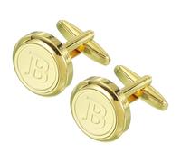 QUARKZMAN Gemelos Clásicos Inicial Para Hombre, Gemelos Cobre Para Hombre Letras Doradas B Gemelos Para Camisas Esmoquin Con Caja Regalo Para Negocios Desde Casual Hasta Formal, Bodas