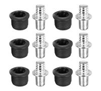 QUARKZMAN Guías Para Rejilla De Altavoz Plástico Metal Negro Tipo Caja De Marco Con Enchufe Bola Para Fijación De Cuerpo Snap Fastener Hebilla 6mm x 11mm Para Accesorios De Partes 6 Pares