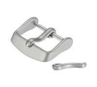 QUARKZMAN Hebilla De Repuesto Para Correa De Reloj De 18mm Hebilla Para Correa De Reloj De Acero Inoxidable Con Acabado PVD Mate Incluye 2 Lengüetas Plata