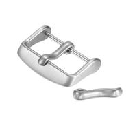QUARKZMAN Hebilla De Repuesto Para Correa De Reloj De 22mm Hebilla Para Correa De Reloj De Acero Inoxidable Con PVD Cepillado Con 2 Lengüetas Plata