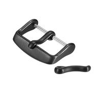 QUARKZMAN Hebilla De Repuesto Para Correa De Reloj De 22mm Hebilla Para Correa De Reloj De Acero Inoxidable Con PVD Cepillado Y 2 Lengüetas Negro