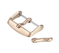 QUARKZMAN Hebilla De Repuesto Para Correa De Reloj De 22mm Hebilla Para Correa De Reloj De Acero Inoxidable Hebillas PVD Cepilladas Con 2 Lengüetas Color Oro Rosa