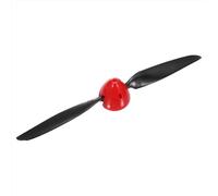 QUARKZMAN Hélice Avión RC 11x6 Pulgadas, Hélices Plegables RC Tamaño Spinner D45xH41.5mm Diámetro Eje Motor 4mm 2 Palas con Spinner Plástico Nylon para Avión(Negro Rojo)