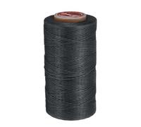 QUARKZMAN Hilo De Cera Plano Para Costura De Cuero, 200m / 219 Yardas Hilo De Poliéster Encerado, Cordón De Costura Encerado 210D Para Manualidades De Cuero, Pulseras Trenzadas, Gris Oscuro