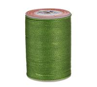 QUARKZMAN Hilo De Cera Redondo Para Costura De Cuero, 55m/60 Yardas De Cuerda De Poliéster Encerada, Cordón De Costura Encerado De 0.8mm Para Manualidades En Cuero, Verde Hierba